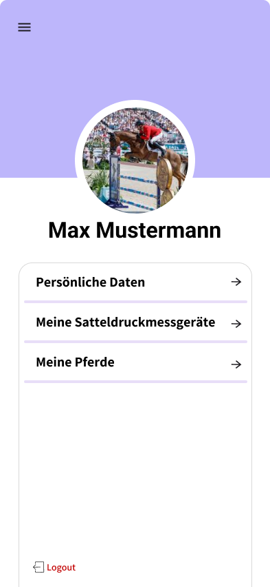 Profilbereich der Nutzerin oder des Nutzers