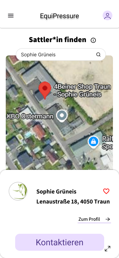 Sattlersuche ueber den Standort